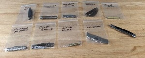 lot 39 image: Pile of (10) Pocket Knifes Winchester, Dixon Germany and More M