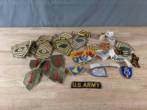 lot 97 image: US Army, Rank Patches and Other Uniform Patches  Z