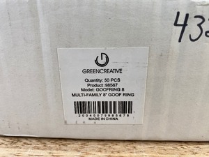 lot 54 image: 50 Brand New Green Creative Downlight 8 Goof Ring 98567 E