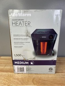 lot 29 image: Brand New Lifesmart WeWarm 1,500-Watt Electric Infrared Portable Space Heater with 4-Elements and Remote L