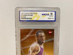 lot 32A image: 1997 Collectors Edge Kobe Bryant WCG 10 Rookie NBA Basketball LA Lakers Card P