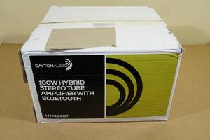 Dayton Audio 100W Hybrid Stereo Tube Amp with Bluetooth - HTA100BT