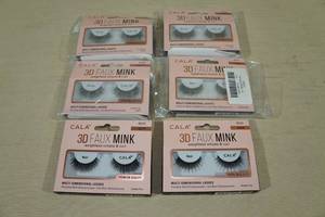 6 Sets 3D Faux Mink Eye Lashes -3 Noir, 3 Bossy
