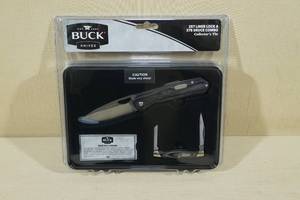 Buck Knives Liner Lock and Deuce Combo in Collectors Tin