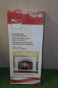 Style Selections Scroll Design Fireplace Screen