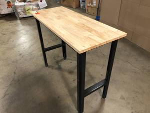 Husky 4 ft. Solid Wood Top Workbench in Black see pictures