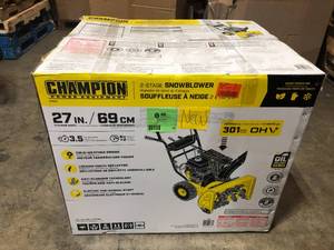 Champion Power Equipment 301cc 27 in. Two-Stage Gas Snow Blower with Electric Start customer return review pictures