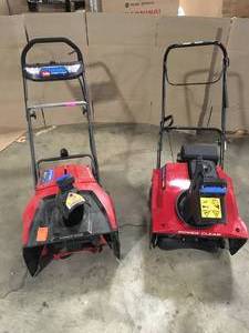 Lot of assorted Snowblowers customer returns see pictures