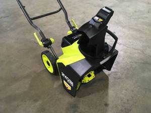 Ryobi 18 in. 40v Single Stage Brushless Cordless Electric Snow Blower with 1  Battery and charger included see pictures