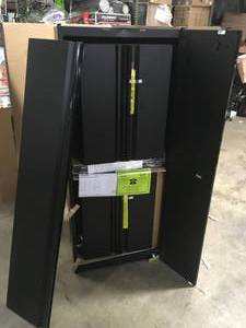 Husky multi Piece Regular Duty Welded Steel Garage Storage System damage review pictures customer returns