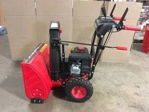 Power Smart 24 in. 2-Stage Electric Start Gas Snow Blower not used open box customer returns see pictures