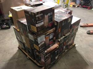 Pallet with assorted Keurig coffee makers various models and conditions
