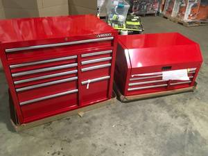 Husky 46 in 14 Drawer Tool box and cabinet Combo open box customer return see pictures