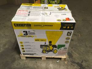 Champion Chipper Shredder open box customer return review pictures