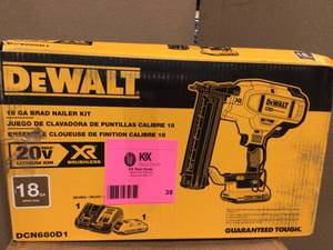 DeWALT DCN680D1 20V MAX XR 18 Gauge Micro Nose Cordless Brad Nailer Kit Cuatomer Returns See Pics