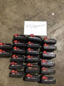 Lot of assorted Milwaukee Batteries not tested review pictures