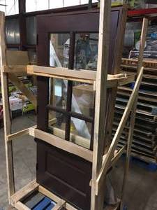 Wood Smooth Fiberglass Door open box review pictures