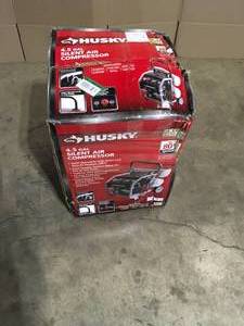 Husky 4.5 Gal silent Compressor open box customer return see pictures
