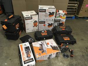 Lot of assorted Ridgid  Tools and accesories various models and conditions customer returns see pictures