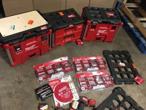 Lot of Assorted Milwaukee and others Tools and Storage  items varios models and conditions customer returns  See Pictures