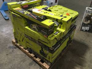 Pallet of Assorted Ryobi Outdoor Tools various models and conditions customer returns see pictures