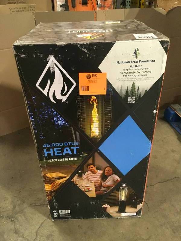 HotShot 46,000 BTU Bronze Rapid Induction Patio Heater with Large