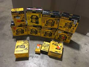 Lot of assorted Dewalt Power stations and Chargers customer returns various models and conditions see pictures