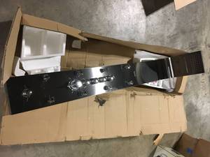lot 12 image: Akdy 65 in. 8-Jet Shower Panel System in Space Gray Brushed Stainless Steel with Rainfall Waterfall Shower Head and Wand