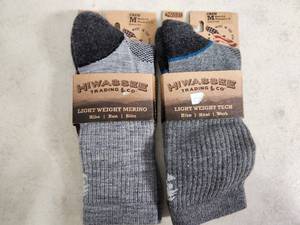 2 New Pair of Hiwassee Trading Co Merino Wool Socks