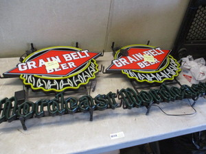 2 Grainbelt Nordeast LED Signs