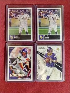 (4) Brett Favre Vikings Cards