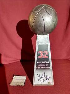 Autographed Bill Walton Trophy Replica - WCOA