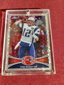 2012 Topps Chrome Xfractor Tom Brady Card - WOW