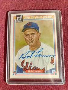 Autographed Bob Lemon Baseball Card