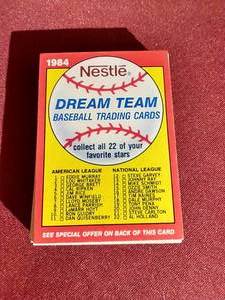 1984 Topps Nestle Dream Team Baseball Card Set