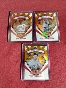 (3) Topps Legends Chrome Gold Refractor Cards