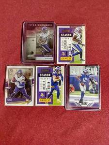 (5) Vikings Current Star Cards - Jefferson, Cook, Thielen
