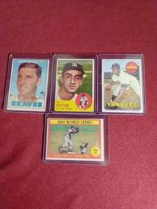 (4) 1960s Yankees Cards