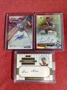 (3) Autographed (Former) Twins Prospects Cards