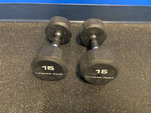 Set of 15 Lb Dumbbells