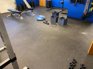 Weight-Room Rubber, Interlocking Flooring