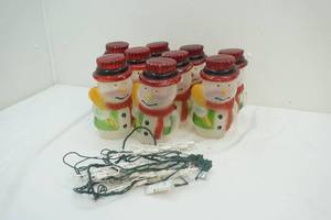 lighted snowmen