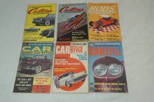 vintage custom cars, hot rods magazines