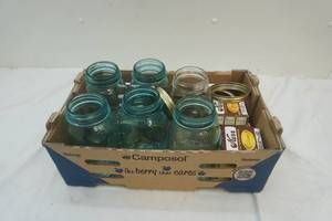 blue quart jars
