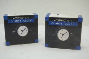 abstract art clocks