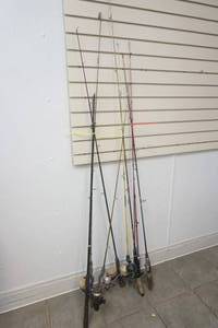 lot 61 image: fishing rods and reels