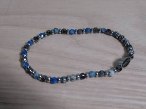 lot 6 image: Invicta Jewelry 8 Stainless Steel & Hematite w Genuine Gemstone Stretch Bracelet