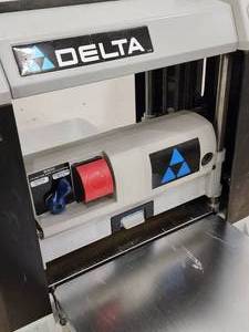 lot 34 image: Delta Portable 13in. 2 Speed Benchtop Finishing Planer Model 22-580