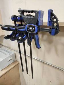 lot 69 image: (4) Jack of Trades Woodworking Clamps