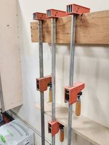 lot 85 image: (3) Jorgenson Woodworking Clamps